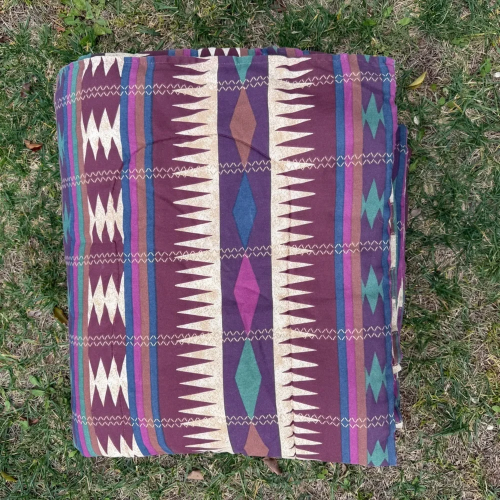 VTG Dan River Southwestern Aztec Reversible 3-Piece Comforter Set Full Size USA